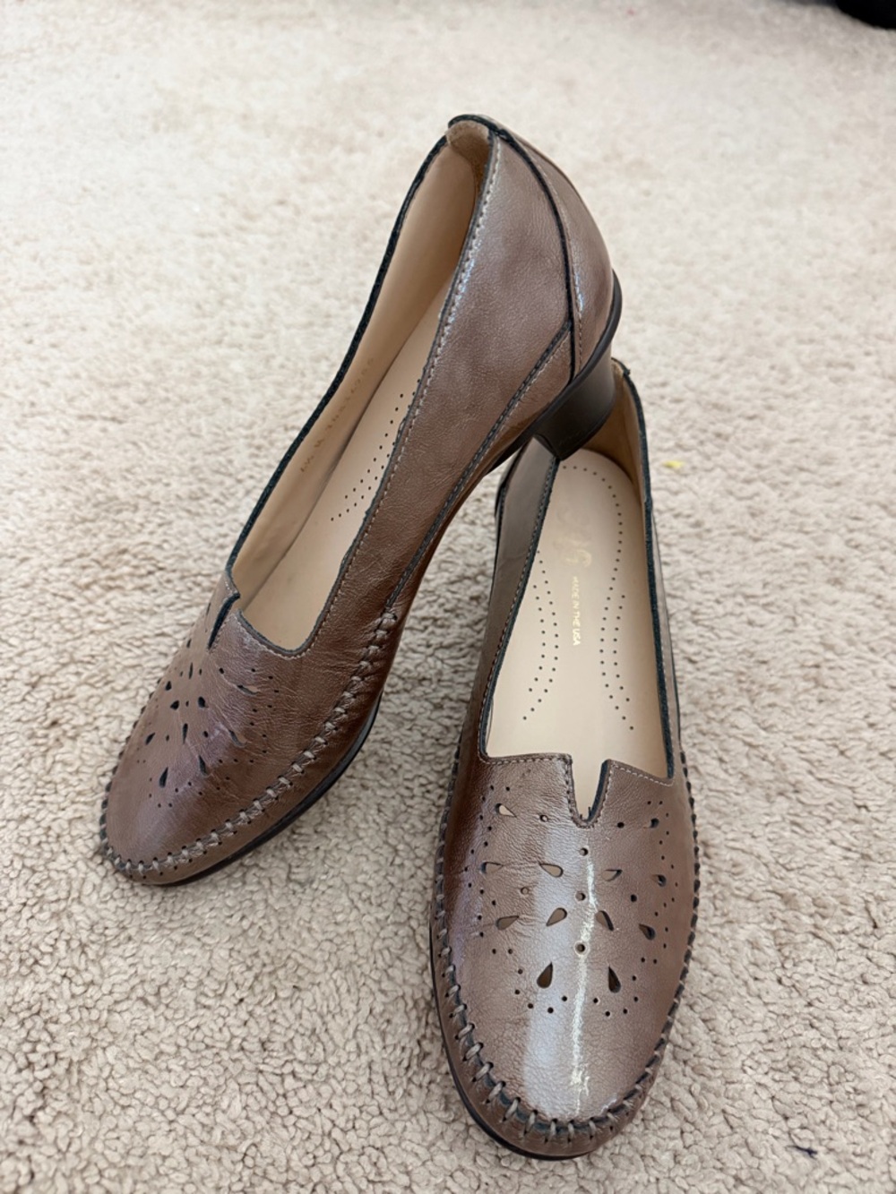 SAS Sonyo 6.5 M Comfort Slip On Patent Leather Block Heel Casual Shoe Women's